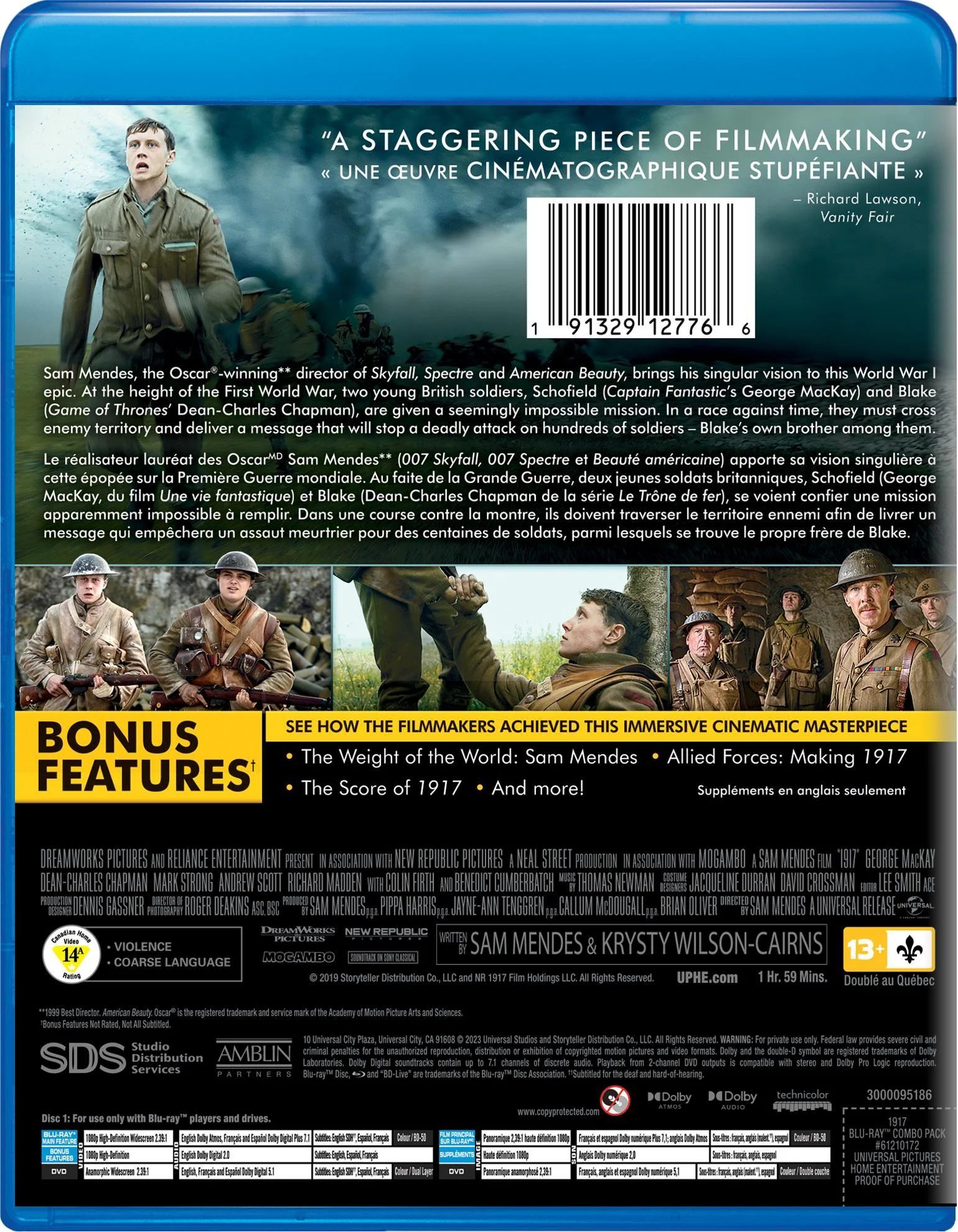 1917 (Blu-ray + DVD) [Blu-Ray] - Image 3