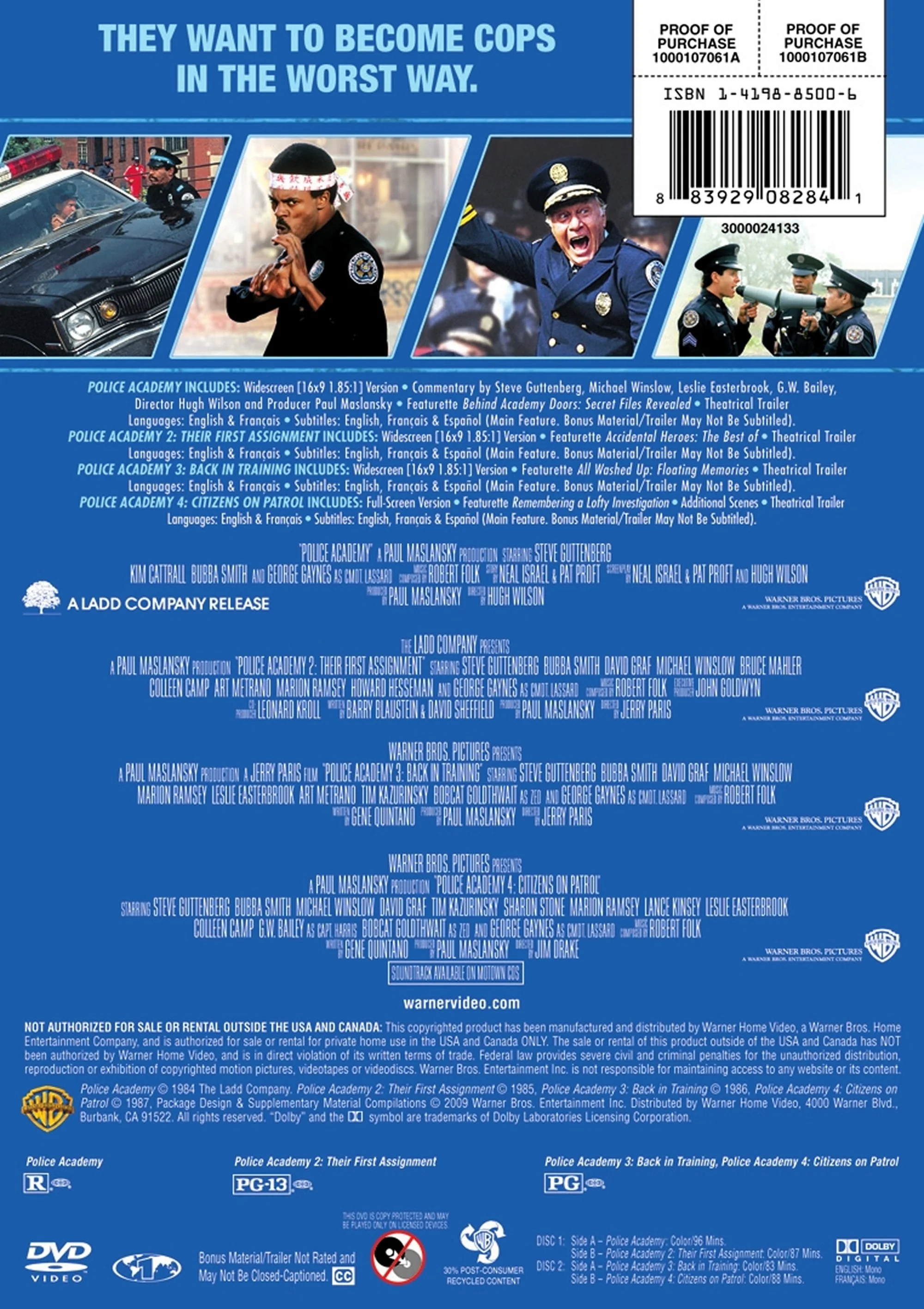 4 Film Favorites: Police Academy 1-4 [DVD] - Image 3