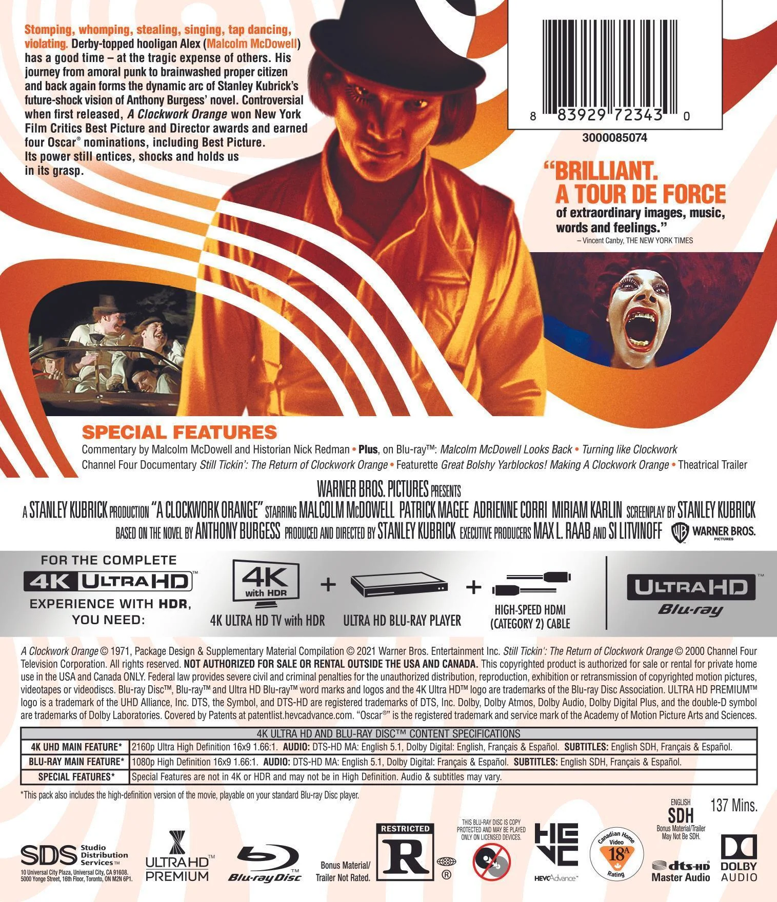 A Clockwork Orange (4K Ultra HD + Blu-ray) [UHD] - Image 3