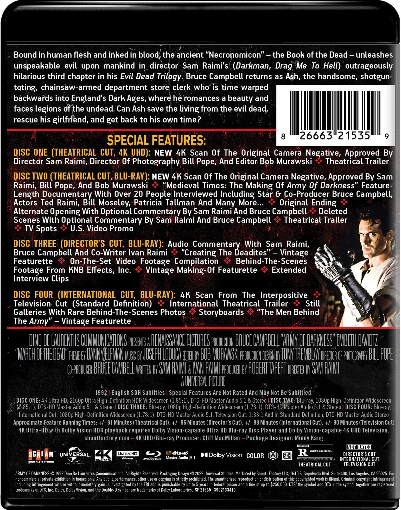 Army of Darkness - Collector's Edition 4K Ultra HD + Blu-ray (Collector's Edition) [UHD] - Image 3
