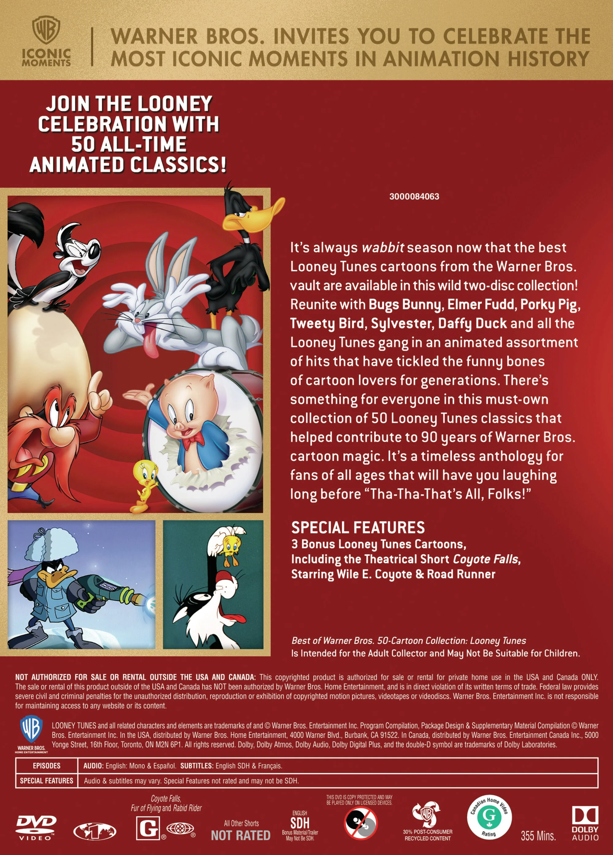 Best of Warner Bros.: 50 Cartoon Collection - Looney Tunes [DVD] - Image 3