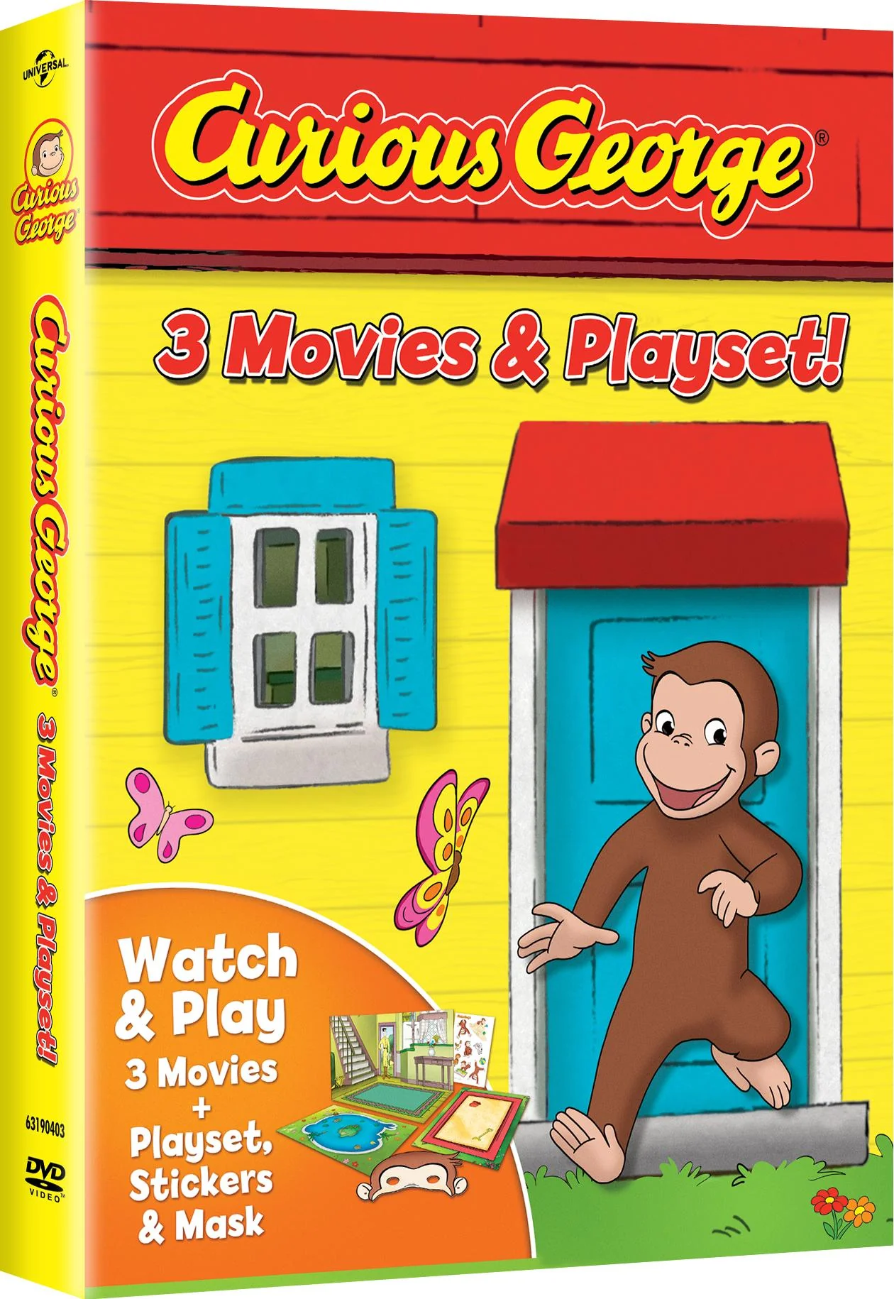 Curious George: 3 Movies & Playset [DVD] - Image 2