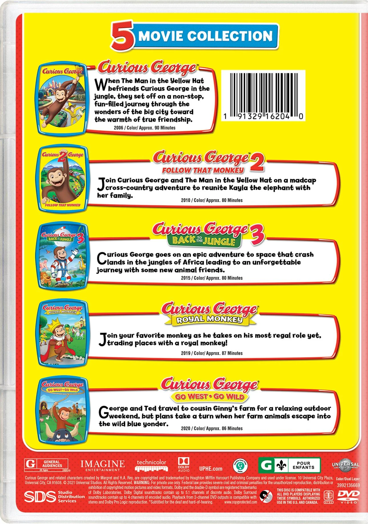 Curious George 5-Movie Collection [DVD] - Image 3