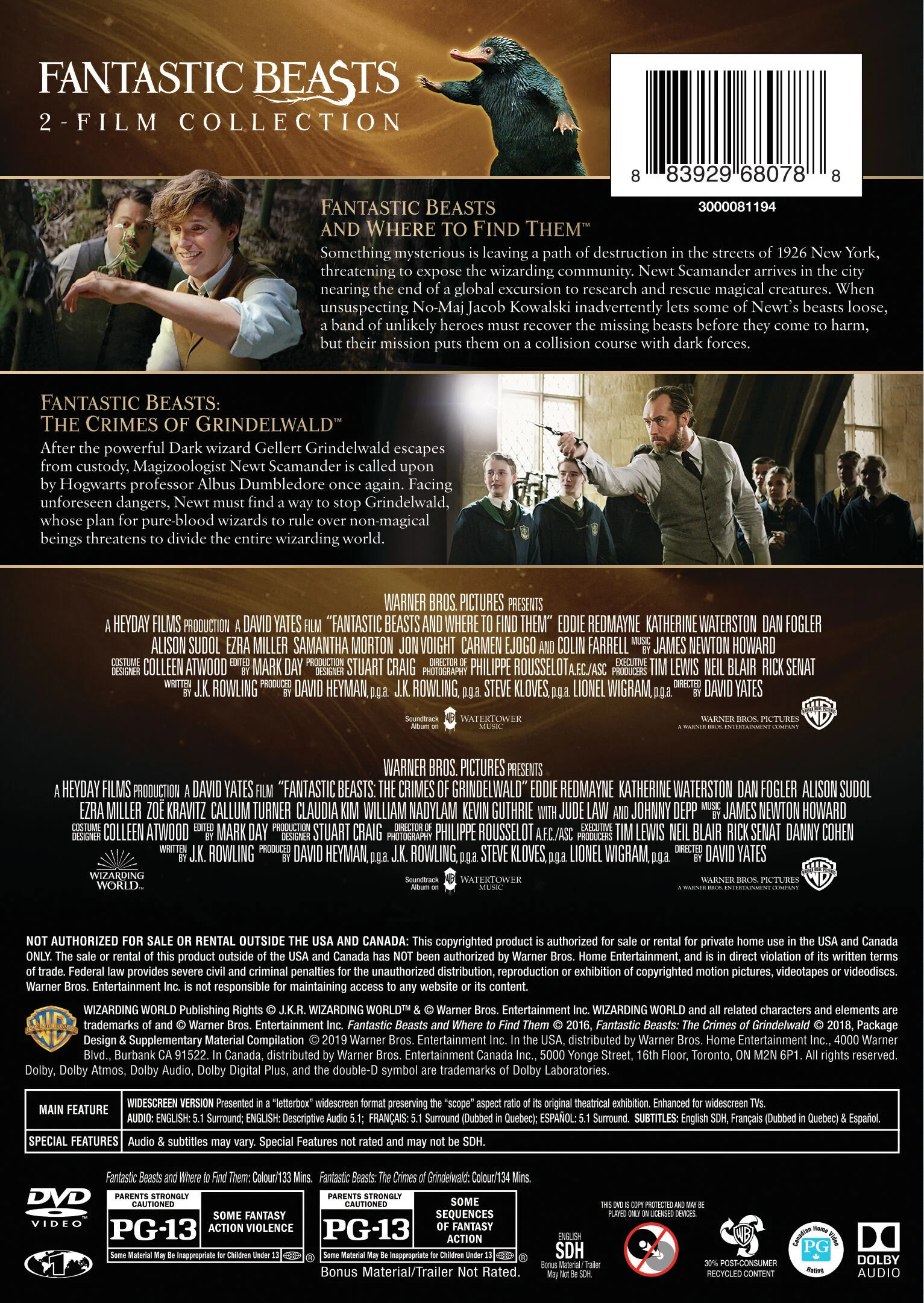 Fantastic Beasts: 2-film Collection [DVD] - Image 3