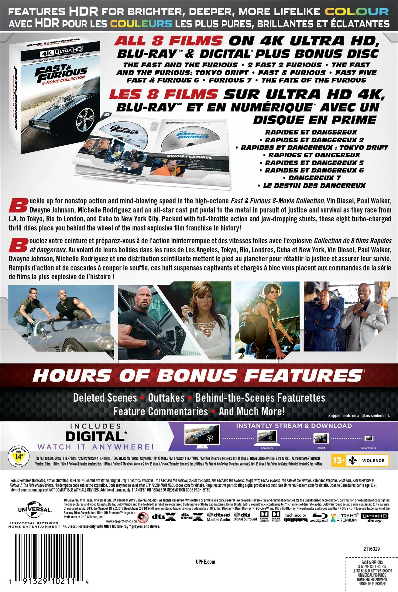 Fast & Furious 8-Movie Collection (4K Ultra HD + Blu-ray) [UHD] - Image 3