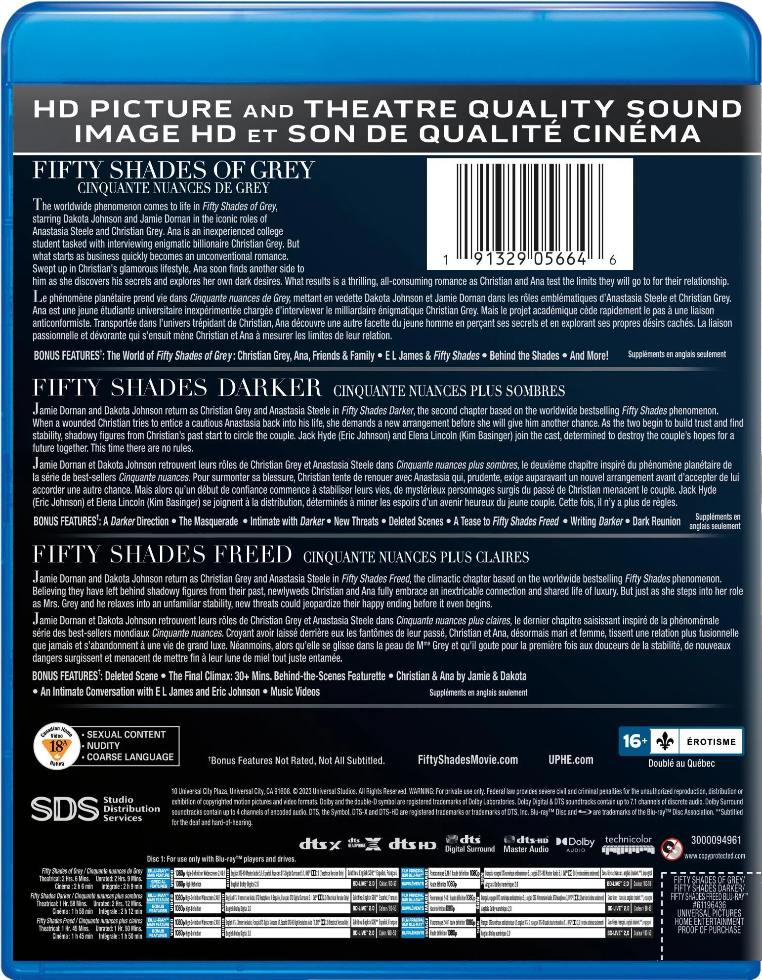 Fifty Shades: 3-Movie Collection [Blu-Ray] - Image 3