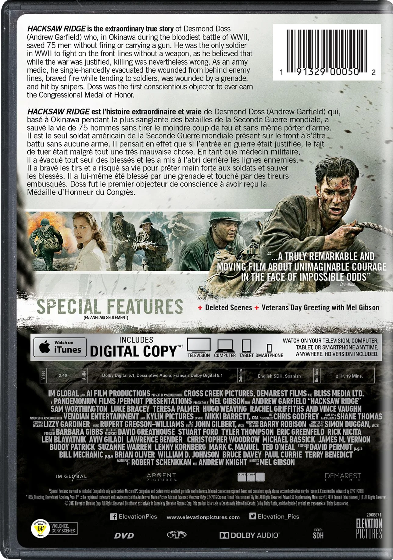 Hacksaw Ridge - DVD + Digital [DVD] - Image 3