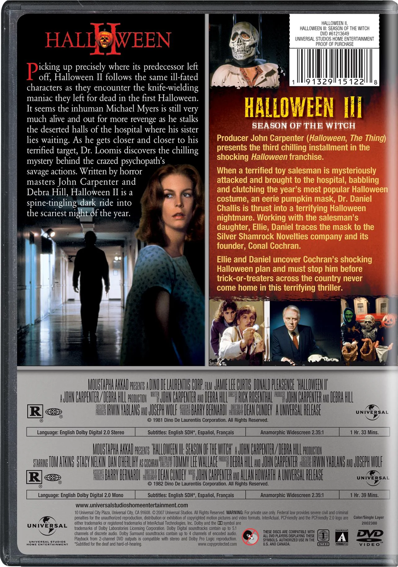 Halloween II / Halloween III: Season of the Witch Double Feature [DVD] - Image 3