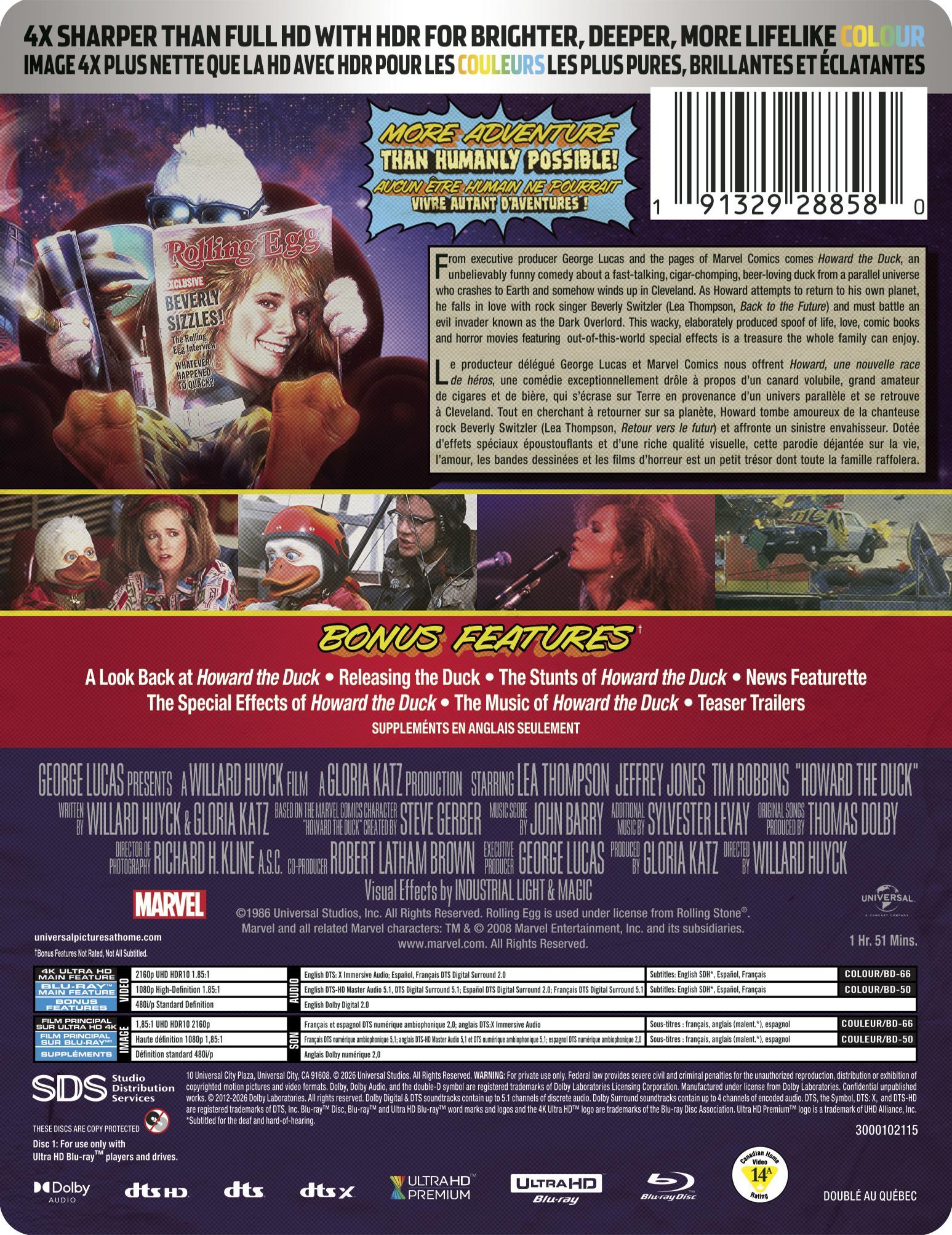 HOWARD THE DUCK - Limited Edition Steelbook (4Oth Anniversary Edition) [UHD] - Image 4