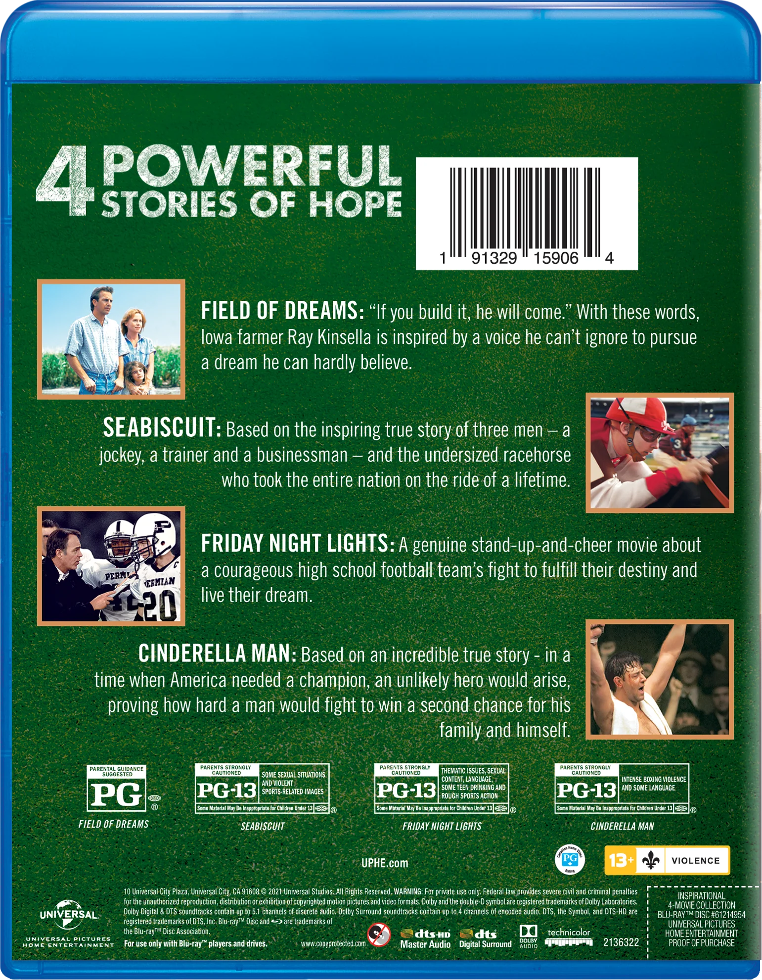 Inspirational 4-Movie Collection [Blu-Ray] - Image 3