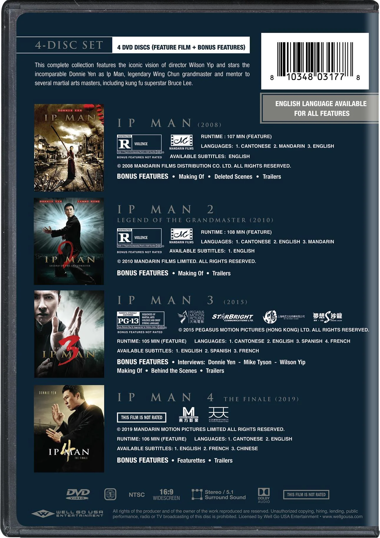 Ip Man 1-4 (Box Set) [DVD] - Image 3