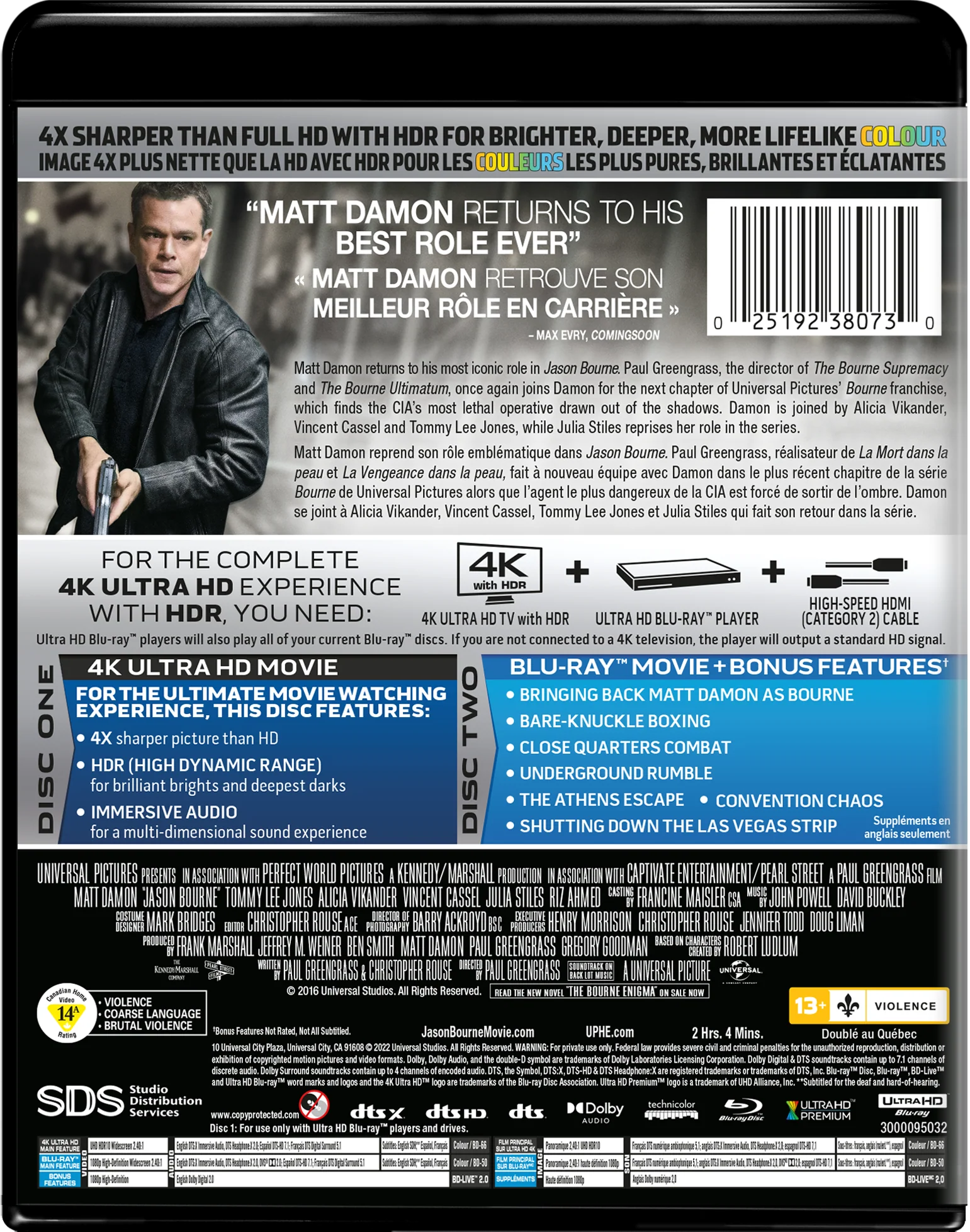 Jason Bourne (4K Ultra HD + Blu-ray) [UHD] - Image 3