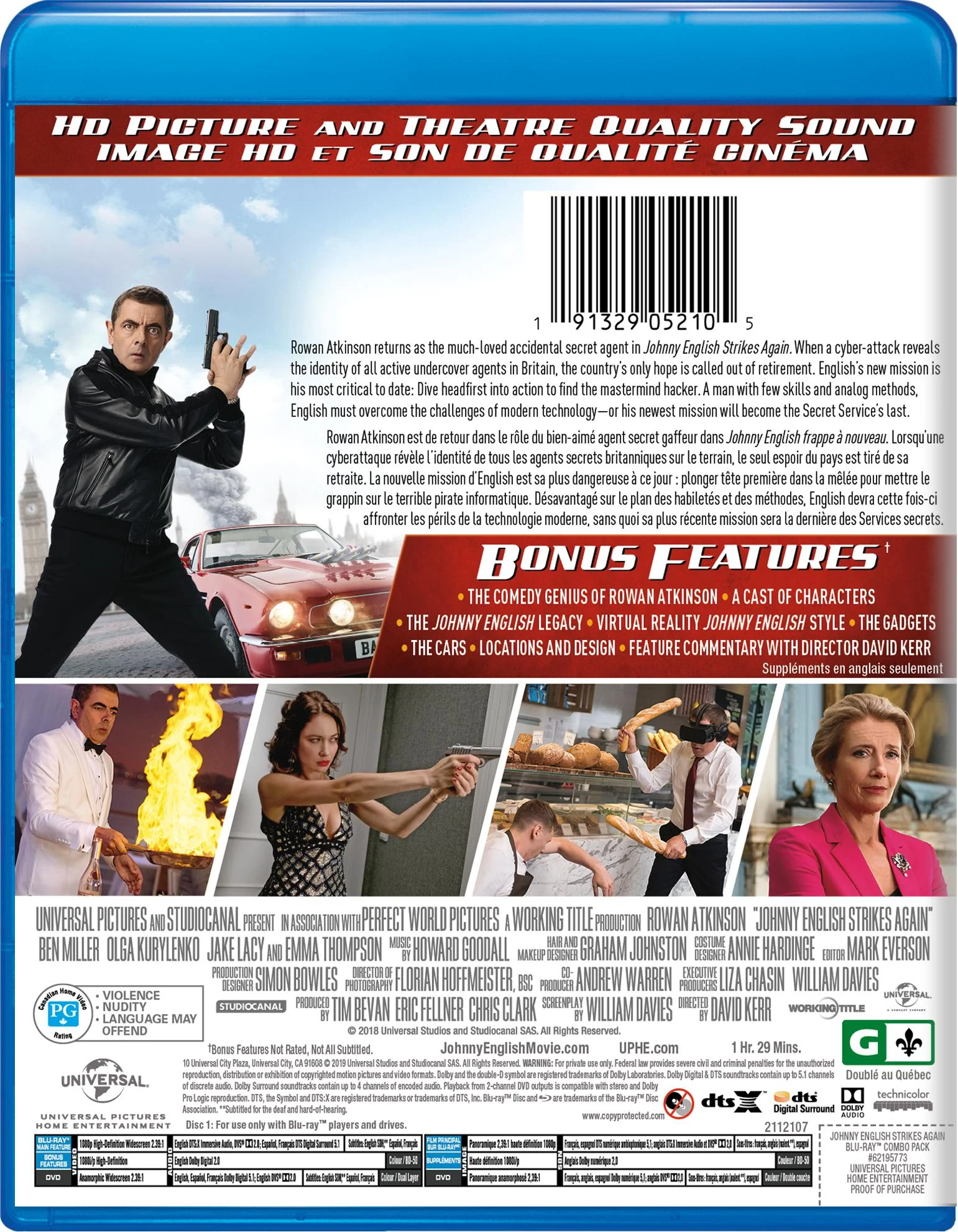 Johnny English Strikes Again (Blu-ray + DVD) [Blu-Ray] - Image 3