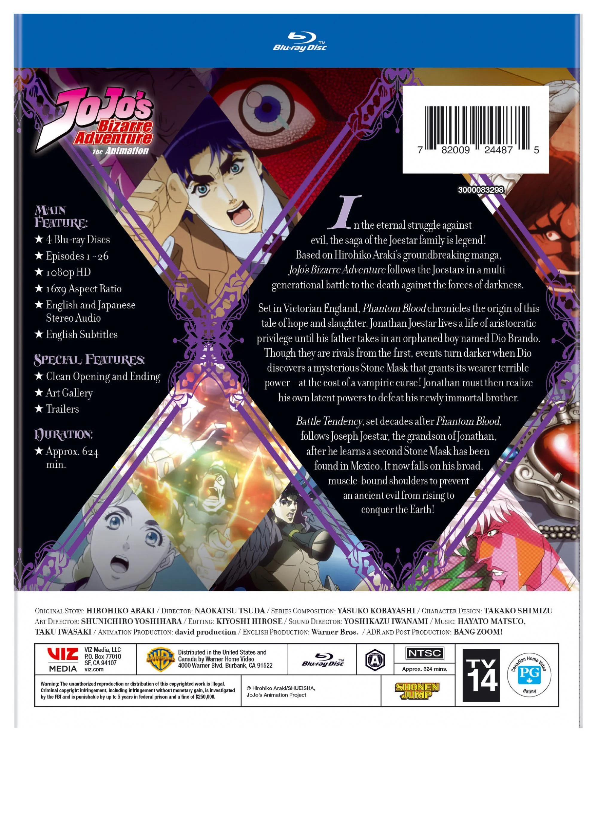 JoJo's Bizarre Adventure Set One: Phantom Blood/Battle Tendency (Box Set) [Blu-ray] - Image 3