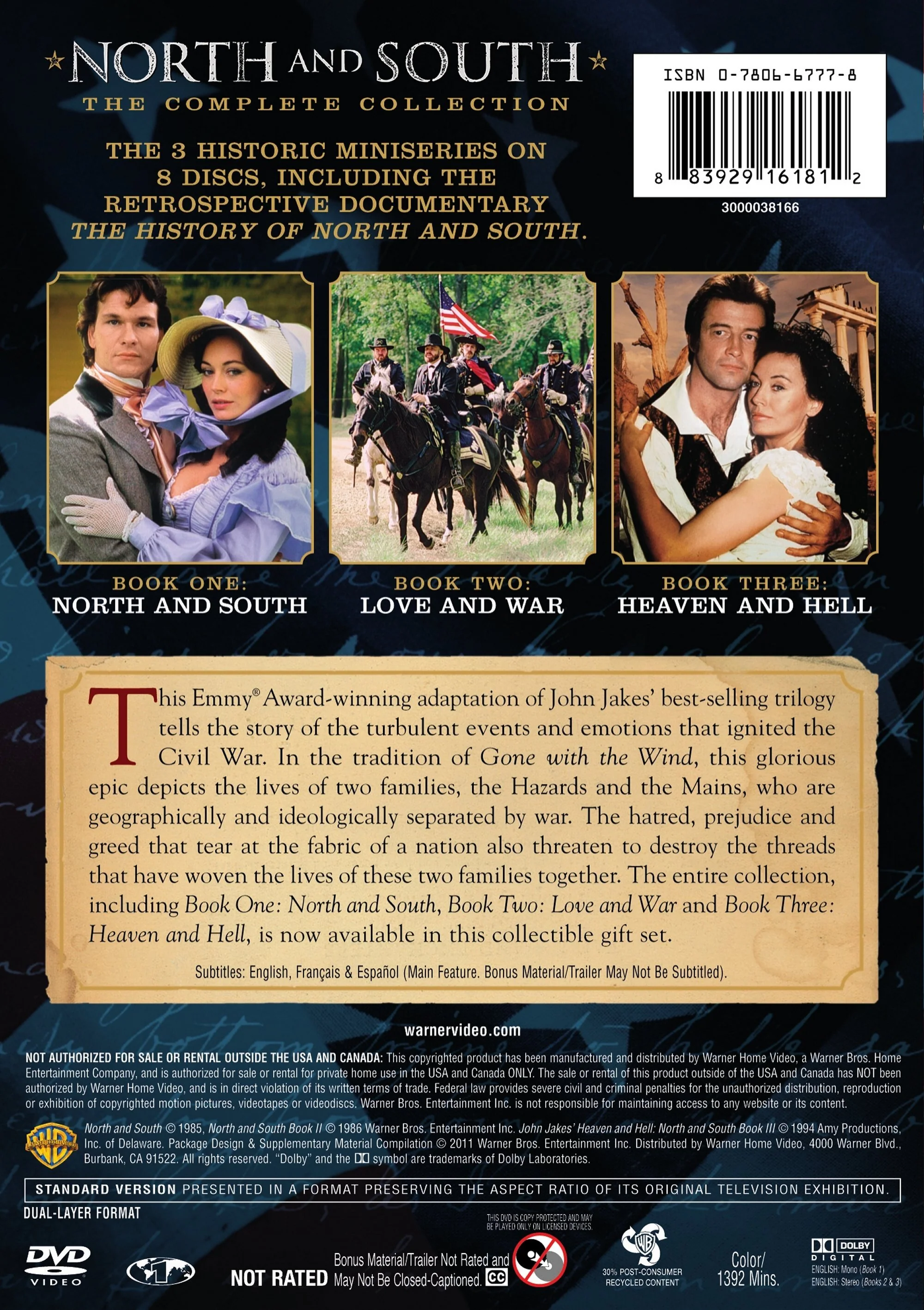 North and South: The Complete Series (Box Set) [DVD] - Image 3