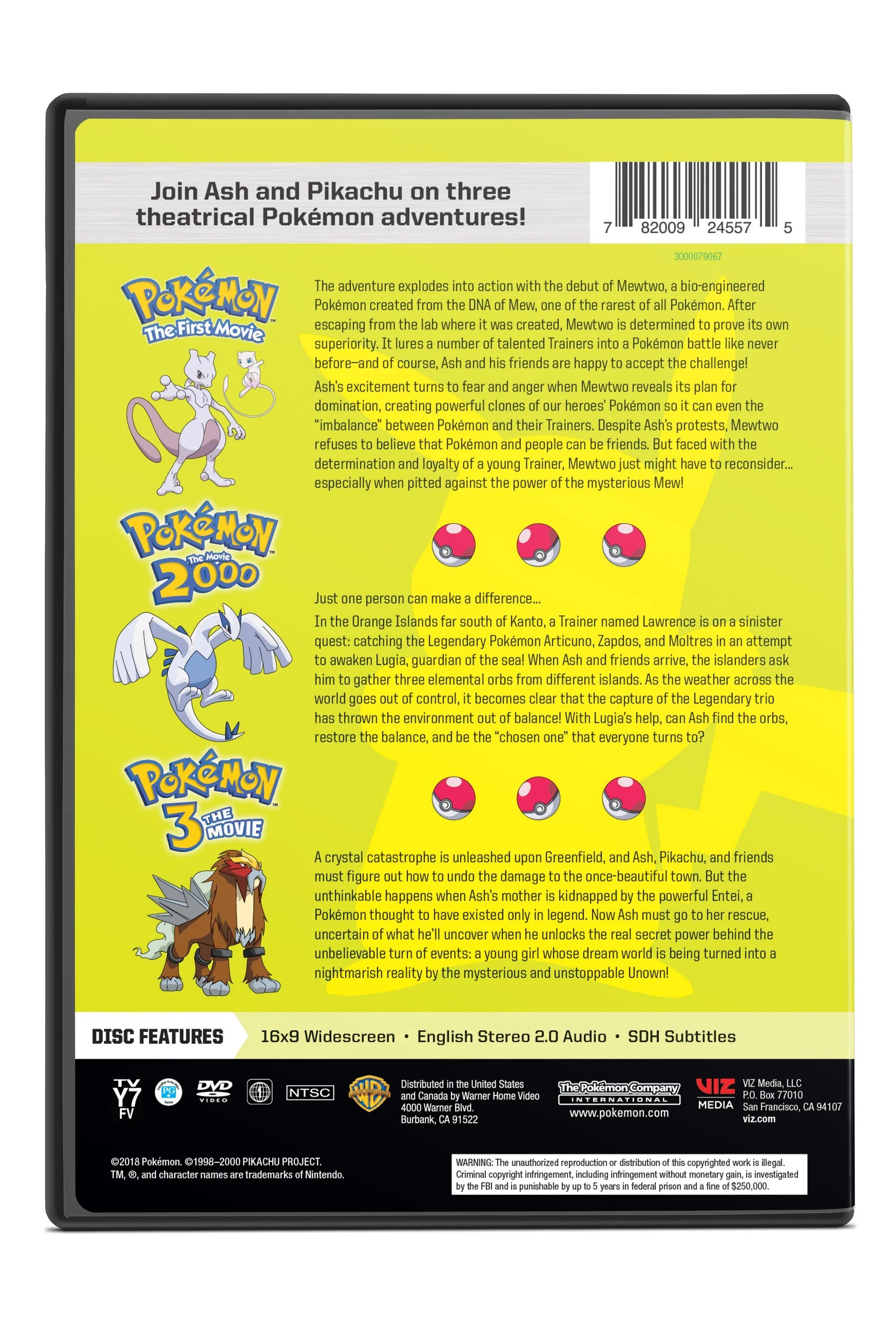 Pokémon - The First Movie/Pokemon - The Movie 2000/Pokémon 3 [DVD] - Image 3