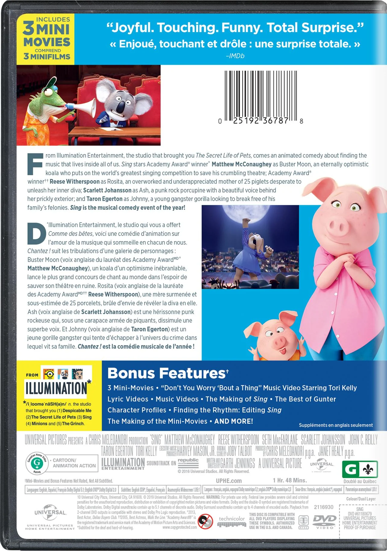 Sing [DVD] - Image 3