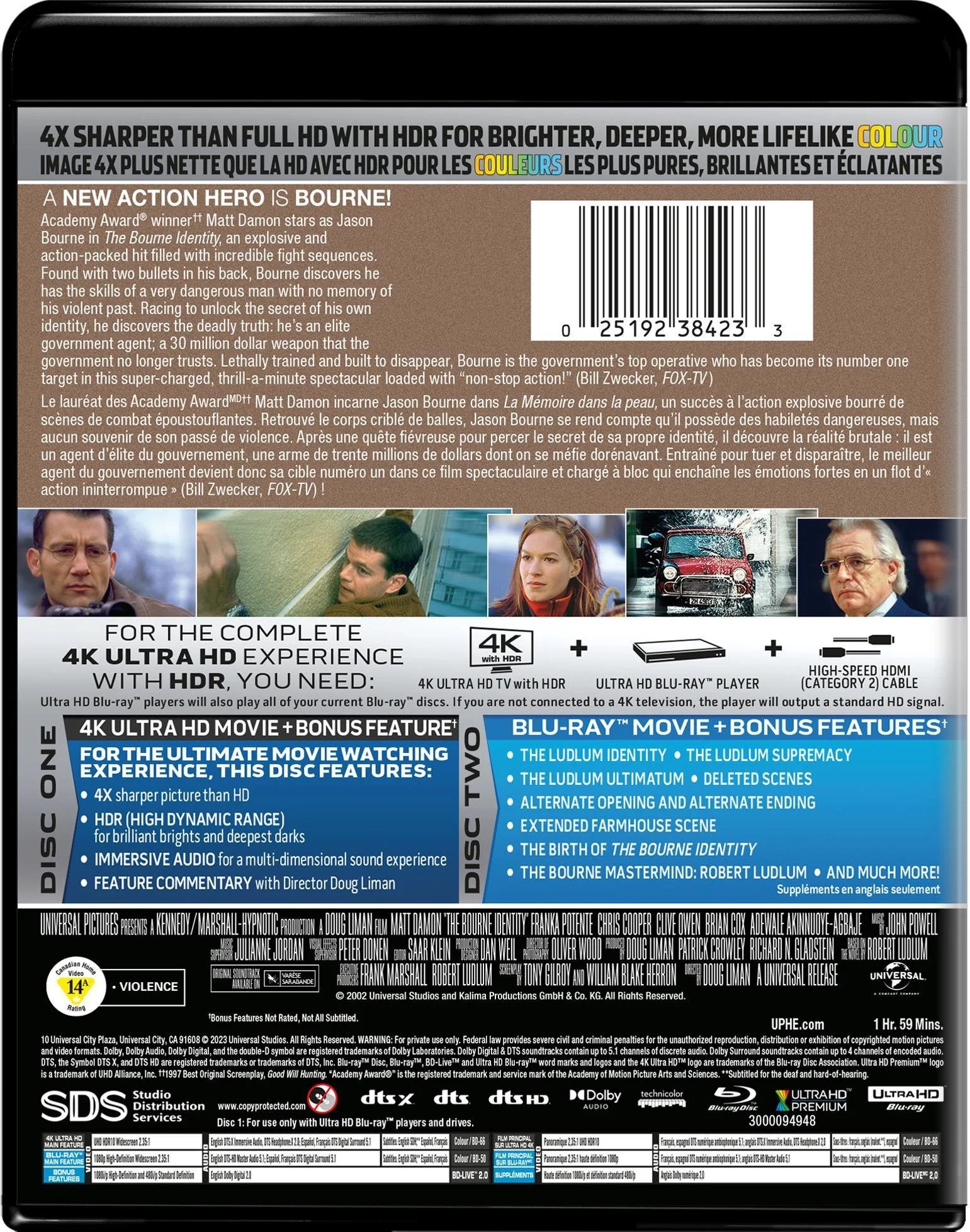 The Bourne Identity (4K Ultra HD + Blu-ray) [UHD] - Image 3