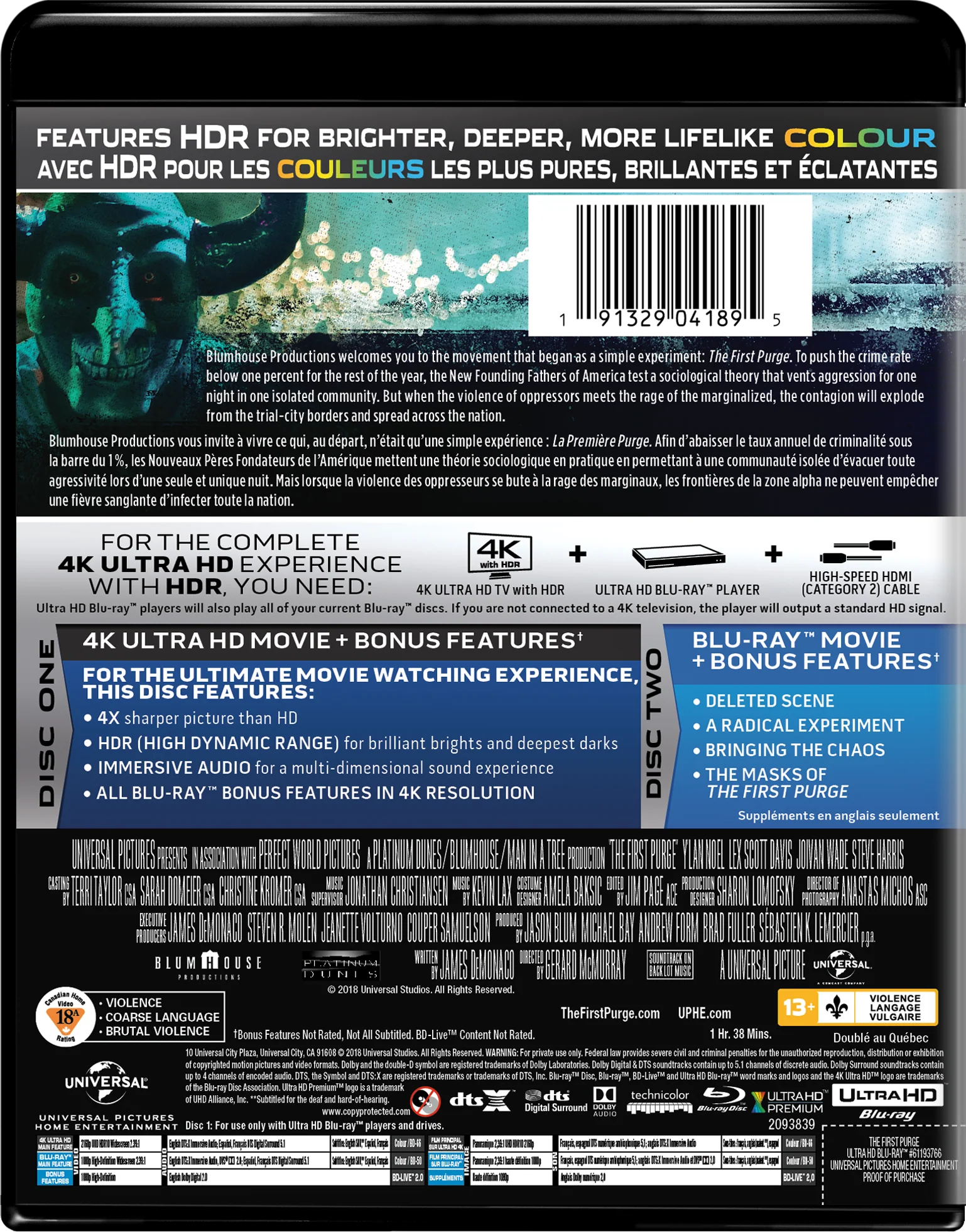 The First Purge (4K Ultra HD + Blu-ray) [UHD] - Image 3