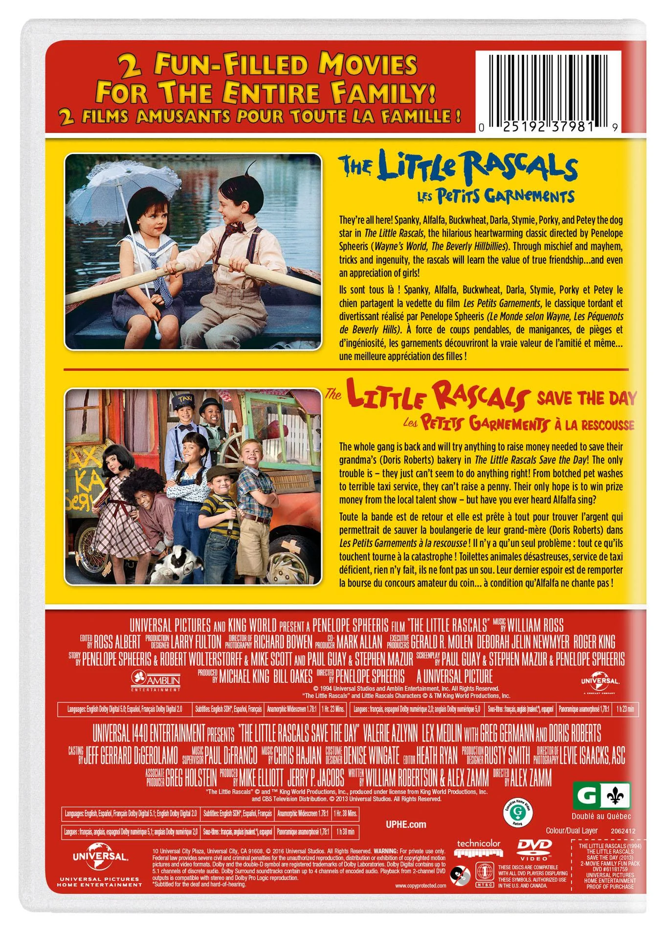 The Little Rascals 2-Movie Family Fun Pack [DVD] - Image 2