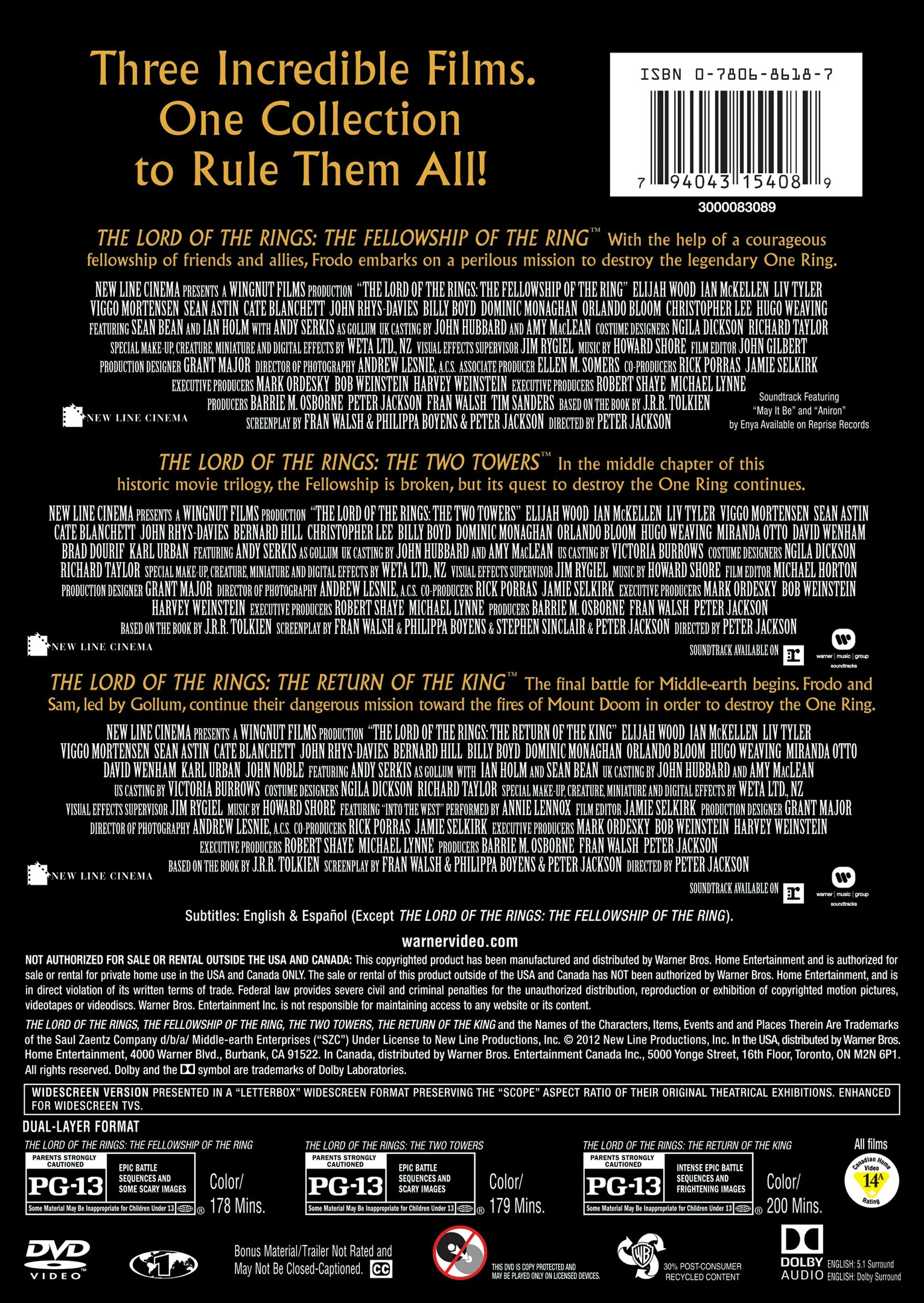 The Lord of the Rings Trilogy (Box Set) [DVD] - Image 3