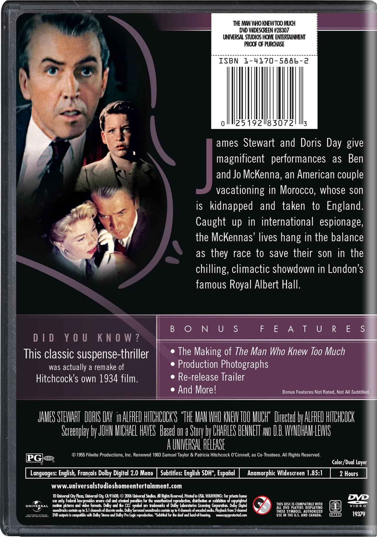 The Man Who Knew Too Much [DVD] - Image 3