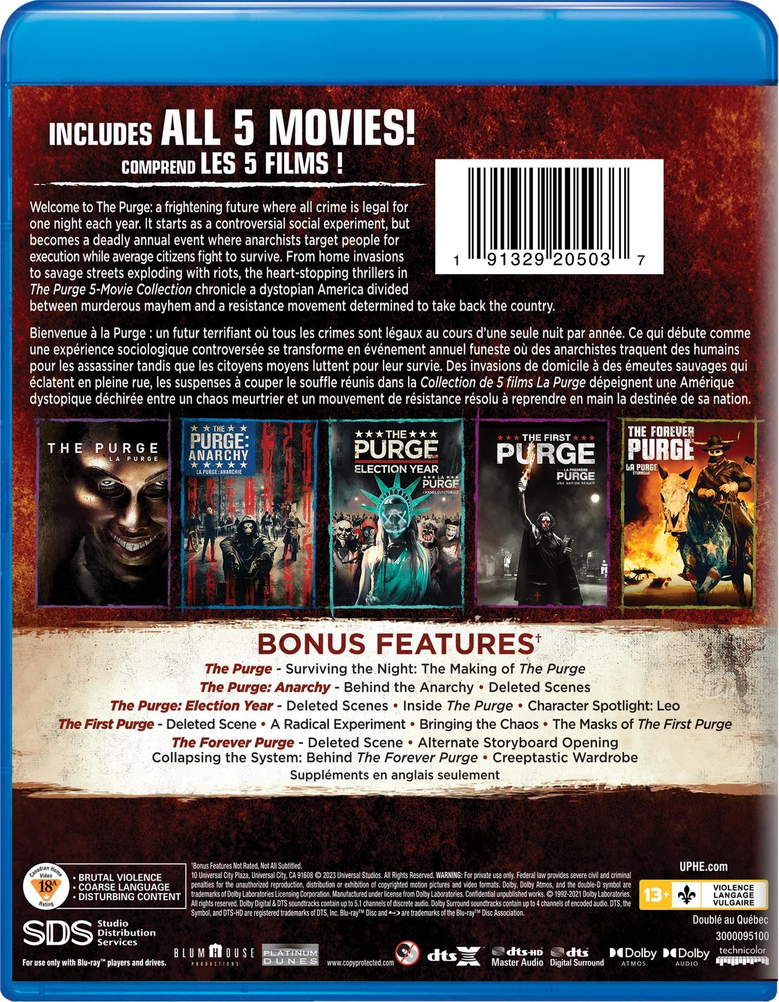 The Purge: 5-Movie Collection [Blu-Ray] - Image 3