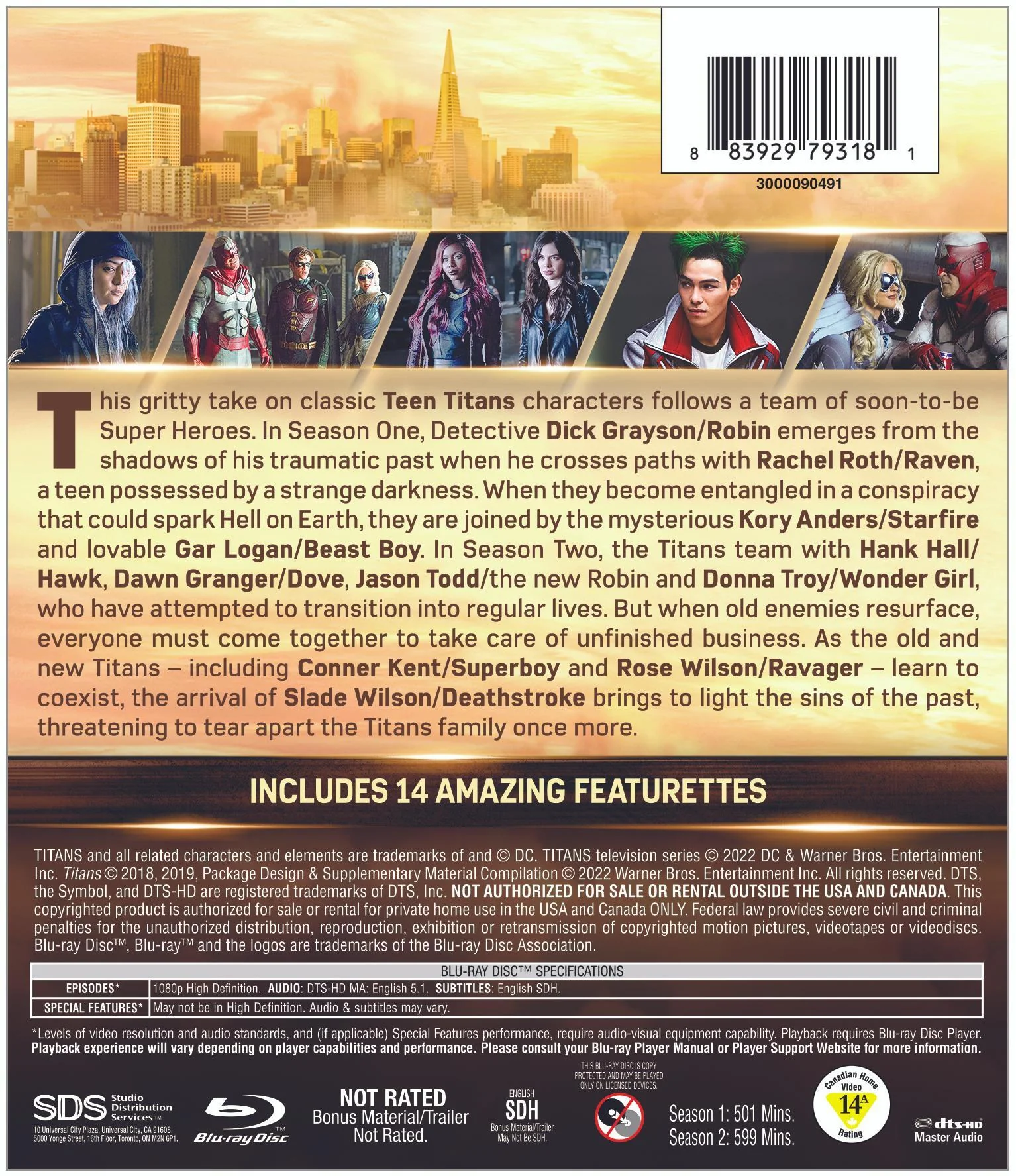 Titans: The Complete First and Second Seasons (Box Set) [Blu-ray] - Image 3