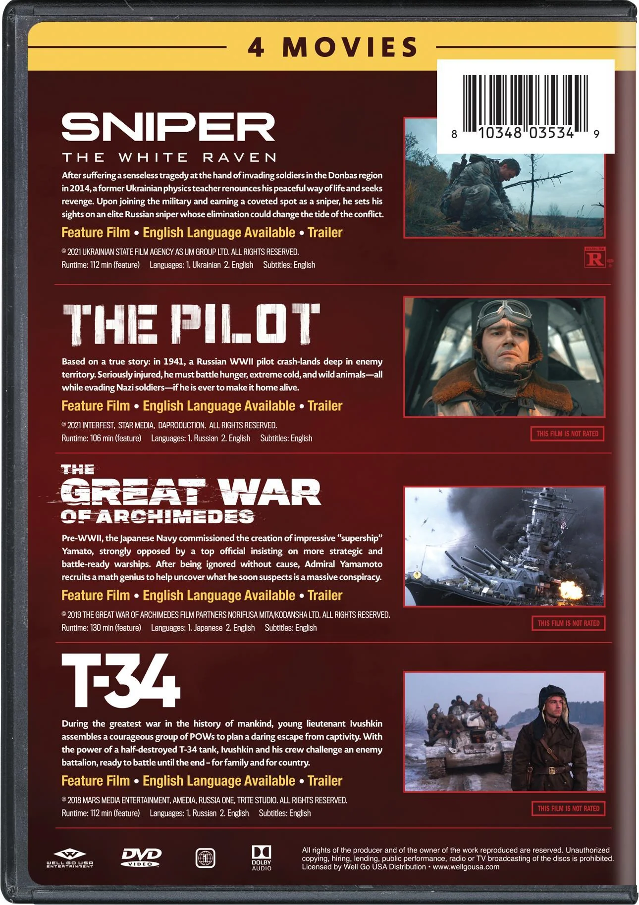 War 4-Movie Collection (Box Set) [DVD] - Image 3