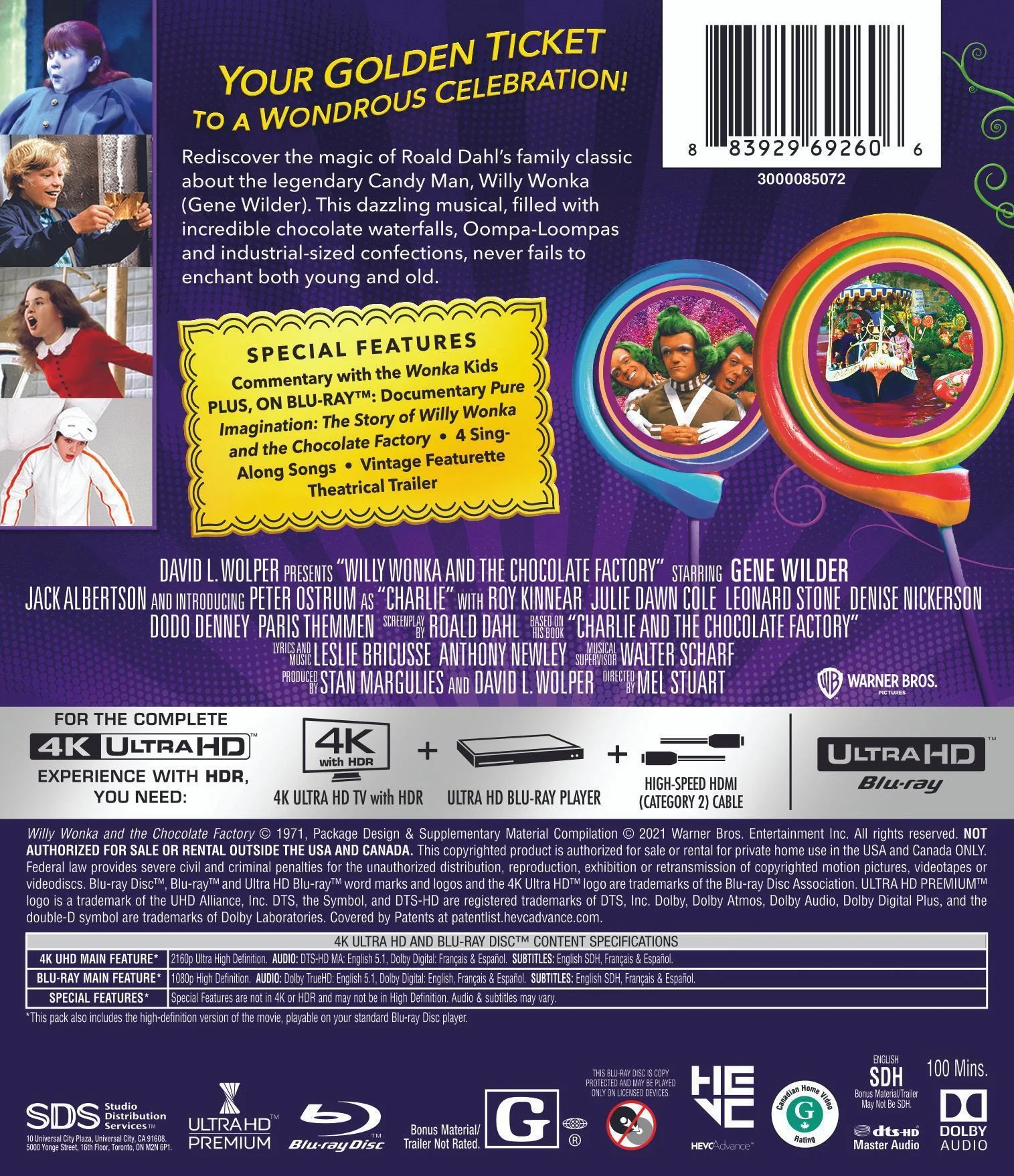 Willy Wonka & the Chocolate Factory (4K Ultra HD + Blu-ray) [UHD] - Image 3